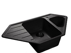 Granfest Мойка кухонная Corner GF-C950E Черный угловая – фотография-2